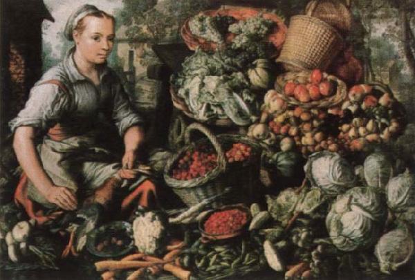 Joachim Beuckelaer Museum national market woman with fruits, Gemuse and Geflugel Germany oil painting art
